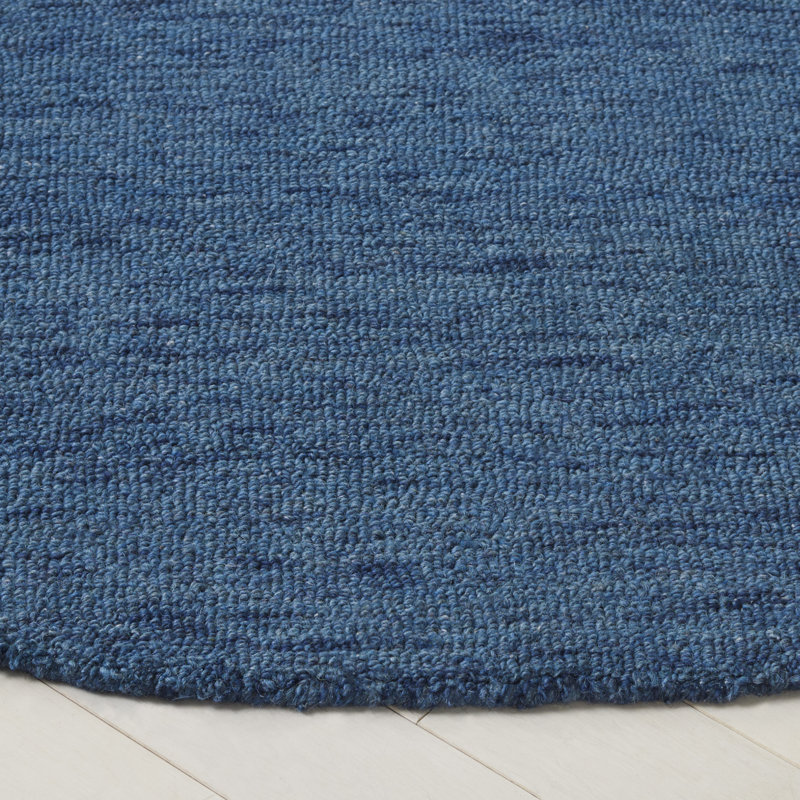 Mikhai 152 Area Rug In Navy, Round 6'