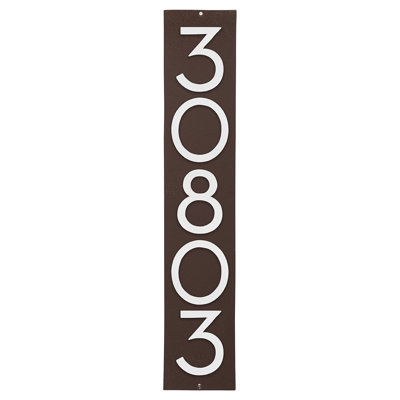 Floating Modern 6" Number Vertical Address Plaque