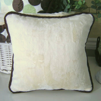 Blue Chocolate Minky Polka Dot Throw Pillow