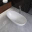 Baignoire autoportante profonde de 61 po x 30 po en surface solide, double sabot, blanc mat