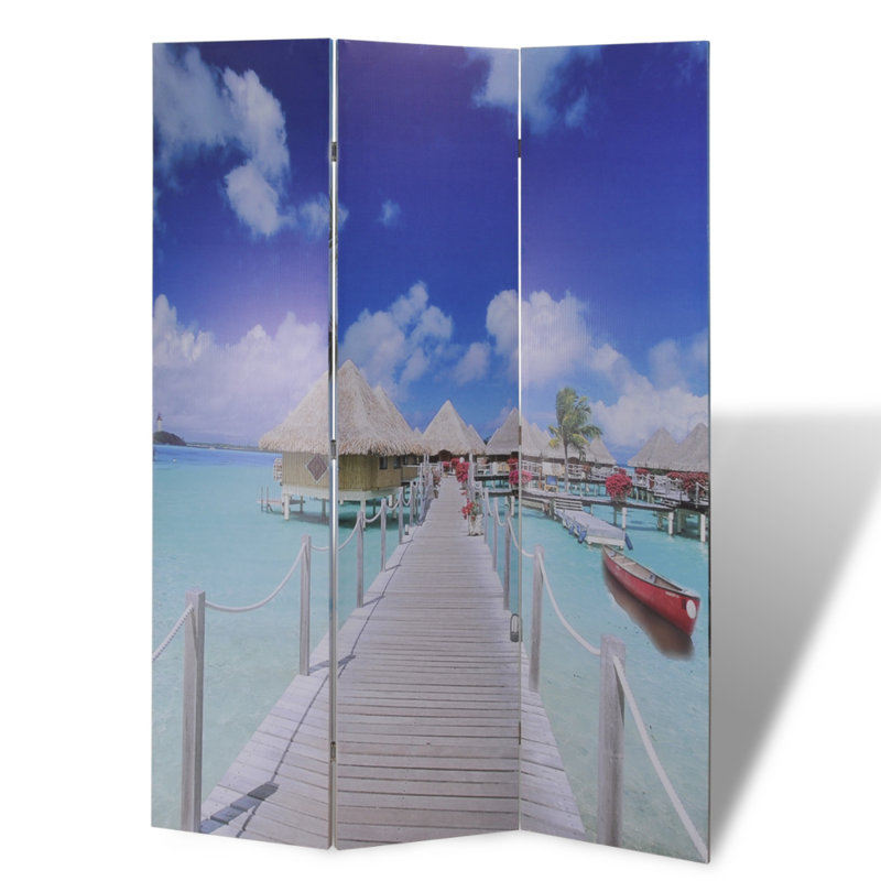 Blumen Room Divider, 3, Blue