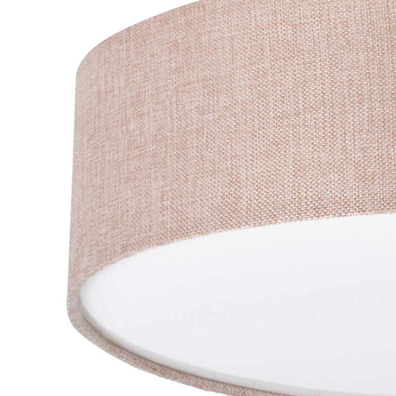 Parvin Flush Mount, Pastel Pink, 13cm H x 51 cm W x 13cm D