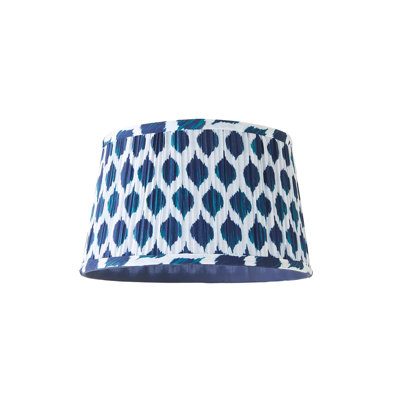 Hetti 15 cm H Empire Cotton Lamp Shade ( Slip-On ) in Blue