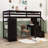 Helson Kids Twin 6 Drawers Wood Loft Bed with Built-in Desk and Shelves-929339650