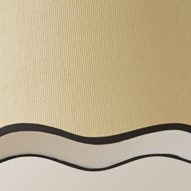 27cm H Fabric Empire Lamp Shade ( Slip-On ), Natural/Black