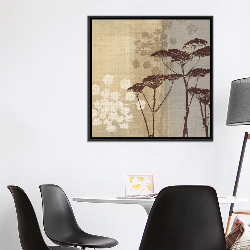 « dentelle ii », reproduction d’impression sur toile tendue, H 37 po x l 37 po x P 1,5 po, Toile avec cadre noir