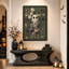 «White Ghost and Luna Moth In Vintage Botanical Halloween», art mural sur toile-1250163551