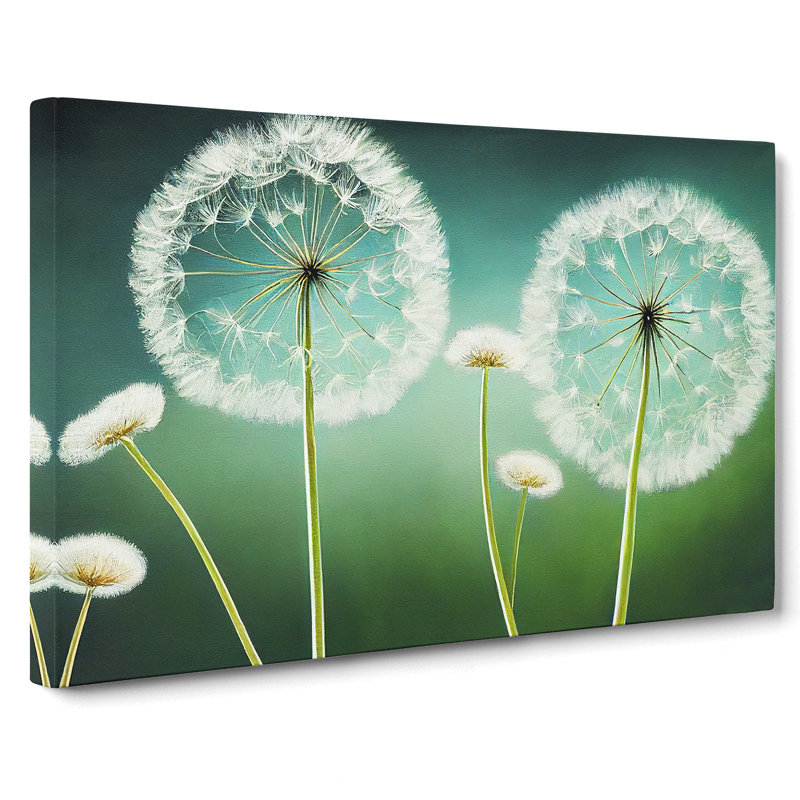 Dreamlike Dandelion Flowers - Wrapped Canvas, 40cm H x 60cm W