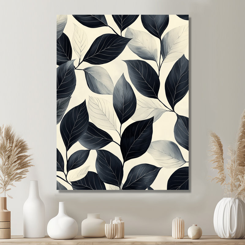 Roni - art mural floral, Toile tendue, Ne s’applique pas, H 20 po x l 12 po