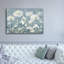  «Spring Blossoms 2 Slate Blue» par Danhui Nai, art mural sur toile, 60 po x 40 po