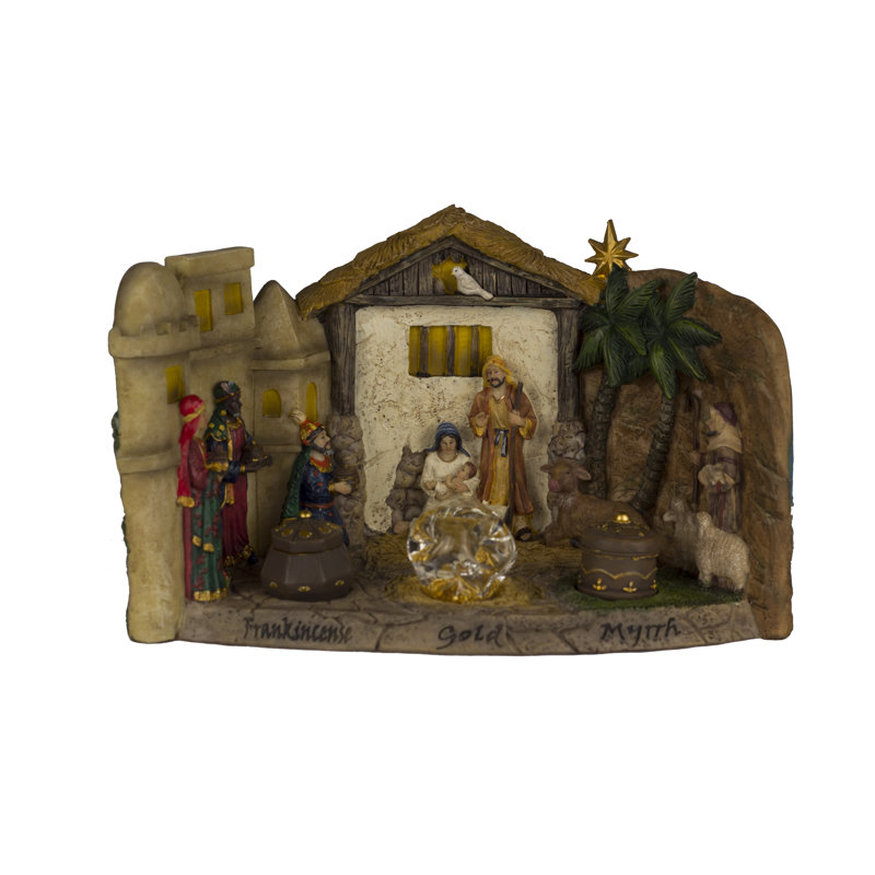 Scène panoramique crèche