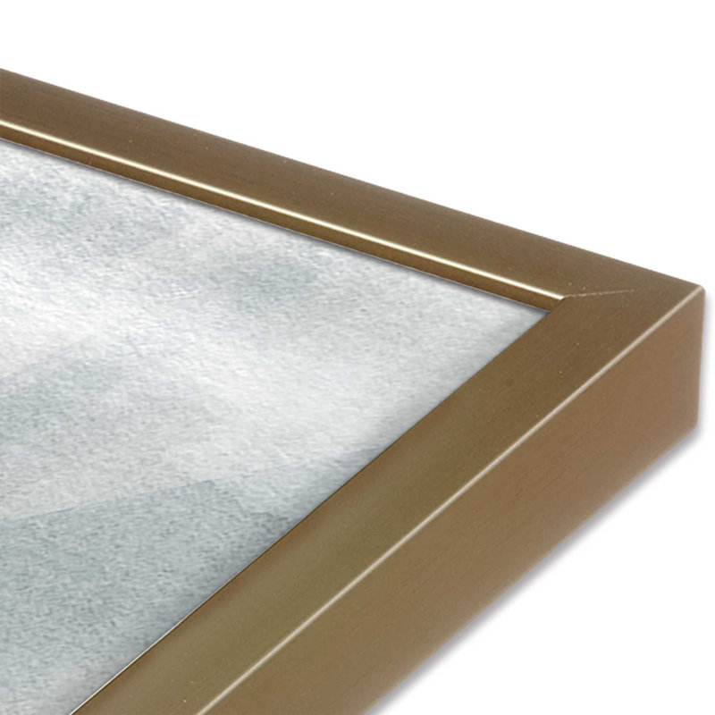 Soft Gradient Stripes I Print, 21.25" H x 17.25" W, Brushed Gold Single Picture Frame