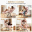 Chaise de bureau Snowflake en molleton avec accoudoirs pliables, chaise de bureau ergonomique pour la maison et le bureau-1186489318