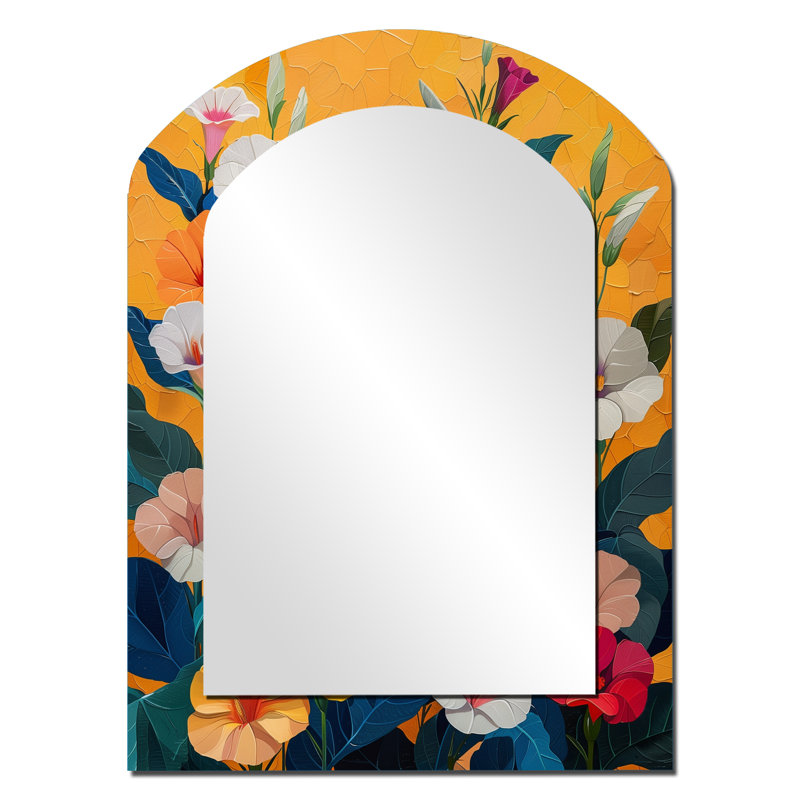 Miroir mural orange orange, 34 po x 25 po