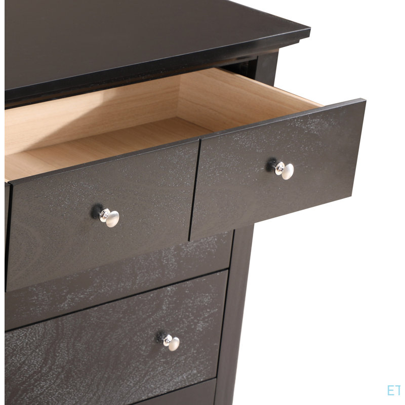 Commode Hammond G5490-D, élégante commode moderne, Noir