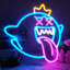 Enseigne au néon King Boo Ghost Led Neon Light avec interrupteur à intensité variable pour enfants