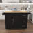 Damars Solid Wood Top Kitchen Island-952132948
