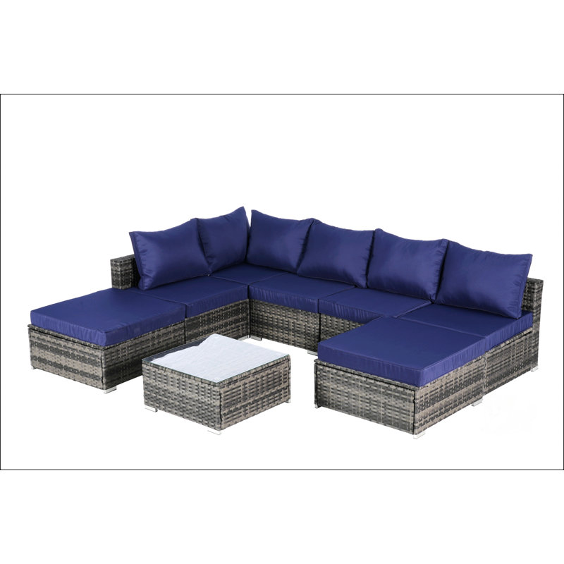 Ensemble de canapé d'extérieur avec coussins lavables et fabrication durable