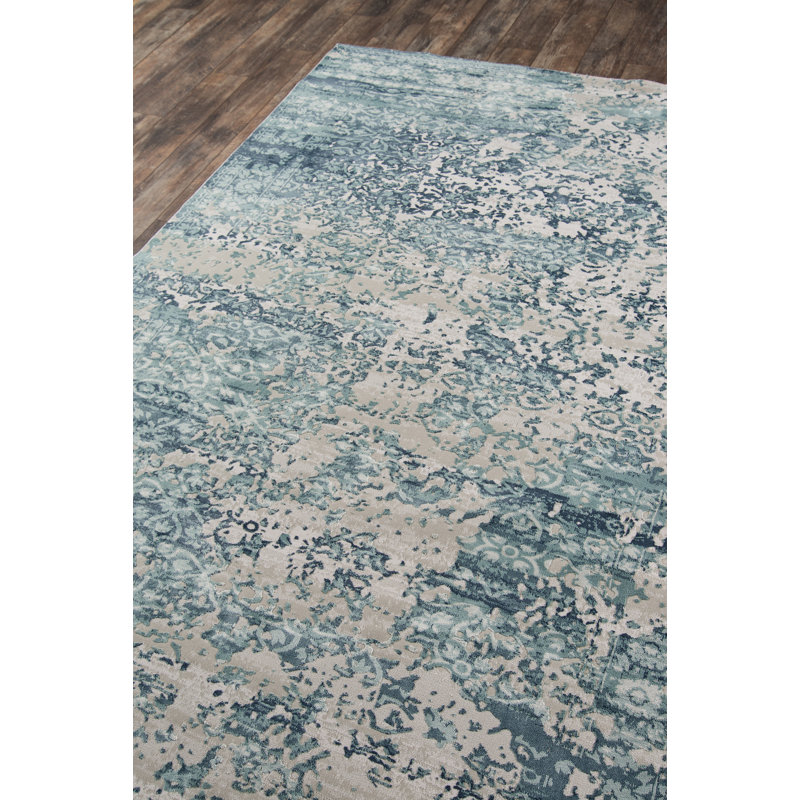 Tapis oriental bleu Pulver, Rectangle 1 pi 10 po x 2 pi 10 po