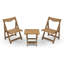 Ensemble bistro de patio avec 2 chaises et table rectangulaire Hips