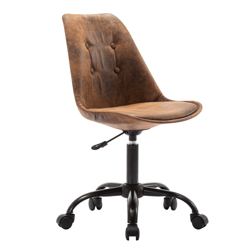 Suede Office Chair, Brown
