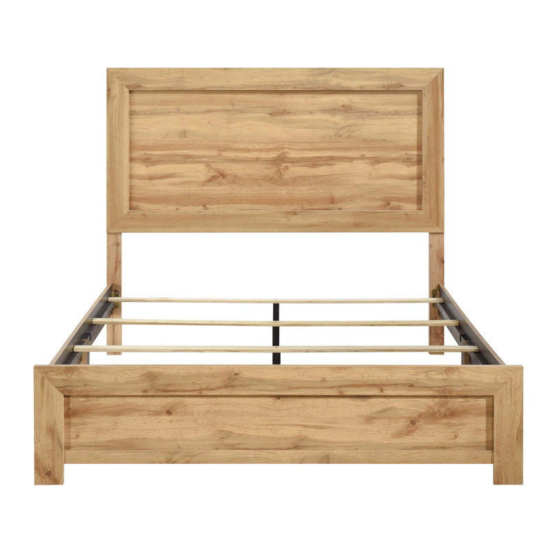 Grand lit 1pc charme rustique contemporain, Grand lit