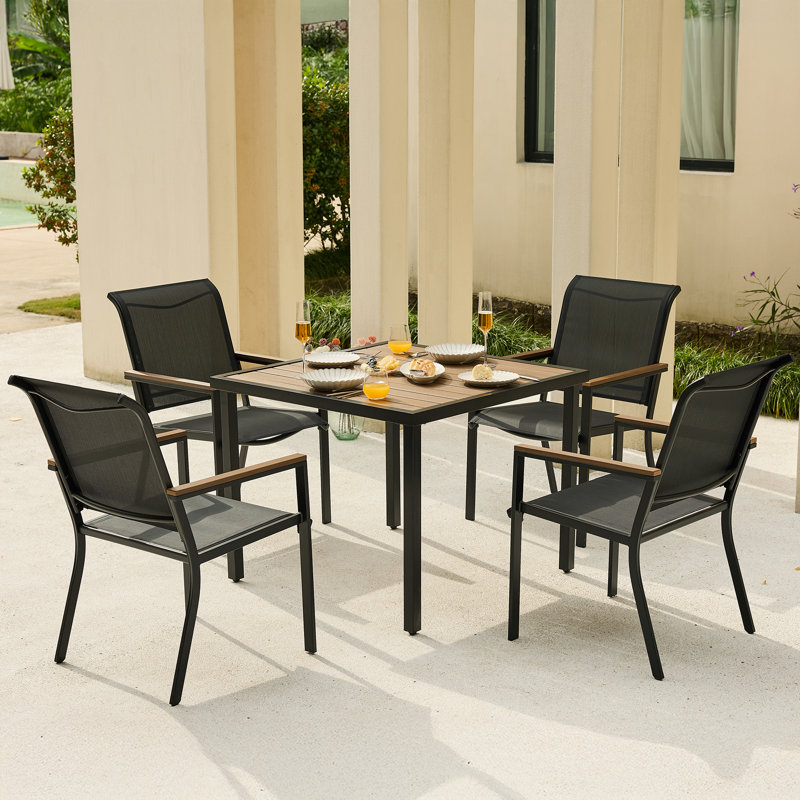 Grey Dining Chair Set, Gray