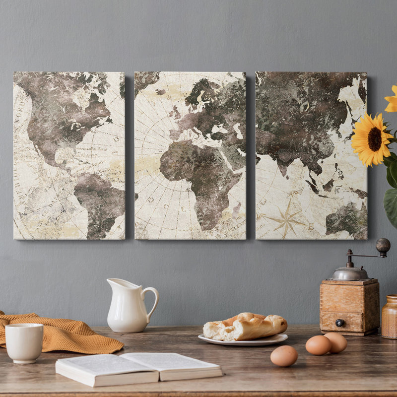 Terra Nova - Toile tendue avec châssis de qualité supérieure - prête à être accrochée, H 60 po x l 120 po x P 1 po