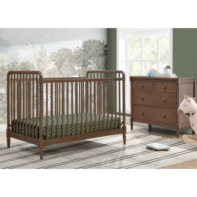 Saint Convertible 4-piece Nursery Furniture Set, Teak Brown