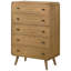 Commode de chambre à coucher Winston en frêne clair à 5 tiroirs