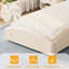 Lit de jour simple TG avec revêtement en peluche, structure de lit Cloud avec côtés surélevés, plateforme basse Montessori pour tout-petits, aucun sommier nécessaire, beige-1925370049-1925370052