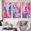 "Art liquide rose et bleu", 3 pièces sur toile-1480254401-1480254429