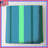 Green Blue Stripes Quilted Bedspread All Sizes-128572723