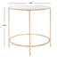 Table d'appoint ronde en verre Geraldina