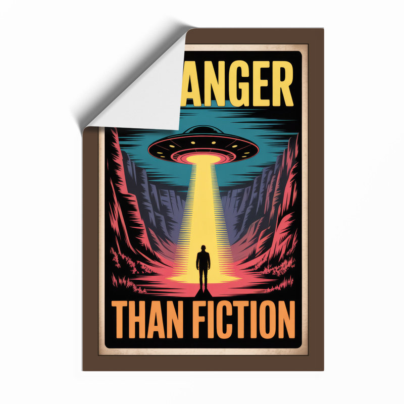 Stranger Than Fiction Retro - Framed Print, Unframed, A4 - 29.7 x 21.0 cm