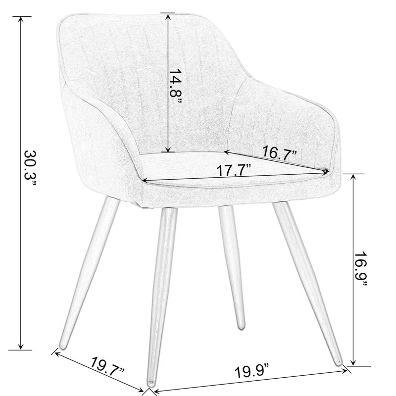 Ensemble de 2 chaises rembourrées avec accoudoirs, Jaune / gris