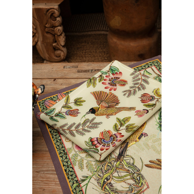 Weaver Garden Acrylic Tray, 18" W x 14" D x 1.5" H, Stone