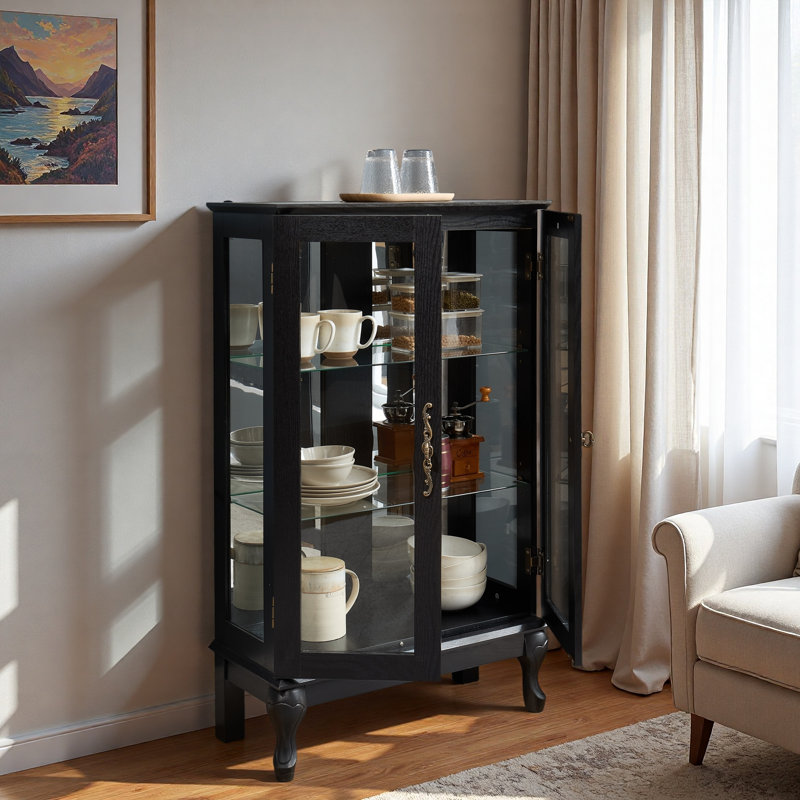 Vitrine lumineuse avec lumière DEL et tablettes réglables