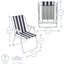 Folding Metal Beach Chairs Stripe-742759066