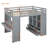 Leda Storage Loft Bed with Desk, Bookcase and LED Lights-2127575534-2127575532