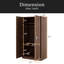 Armoire-penderie 2 portes en bois avec 3 tablettes de rangement, brun