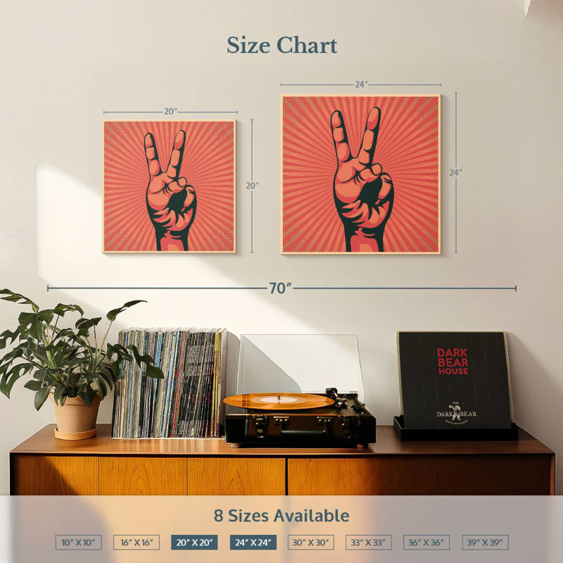Khyia Retro Hand Peace Sign