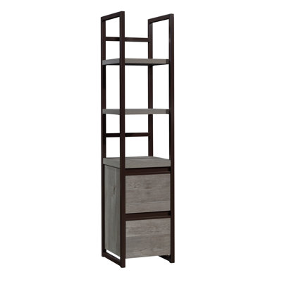 Bibliothèque étroite à 2 tablettes