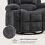 Fauteuil inclinable pivotant à bascule avec massage par vibration et chauffage lombaire, tissu gris-134880732-134880734