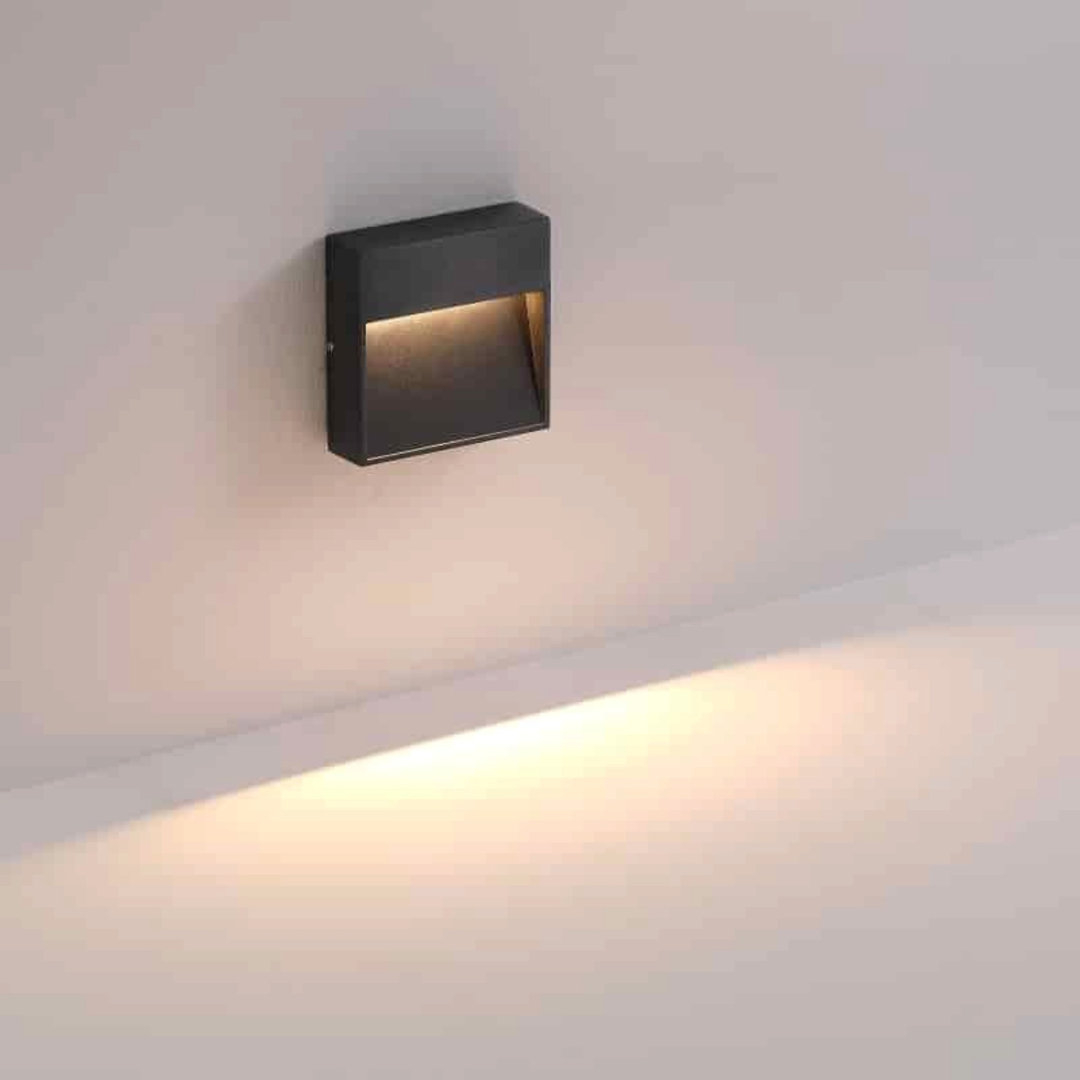 UltraBeam 3 Watt LED Black Low Level Outdoor LED Wall Light - Stair & Step Light