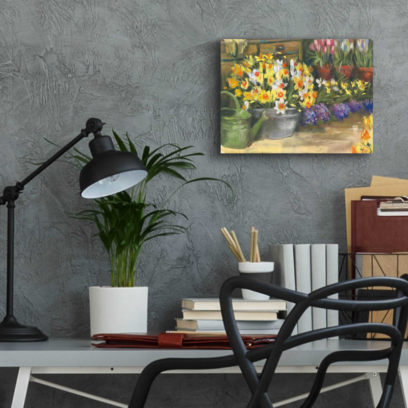 «Spring Daffodils» par Carol Rowan, H 12 po x l 16 po x P 0,13 po