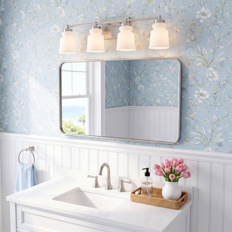 Gruene Dimmable Vanity Light in Brushed Nickel, Brushed Nickel