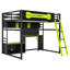 Lit mezzanine en bois avec bureau-1974885949