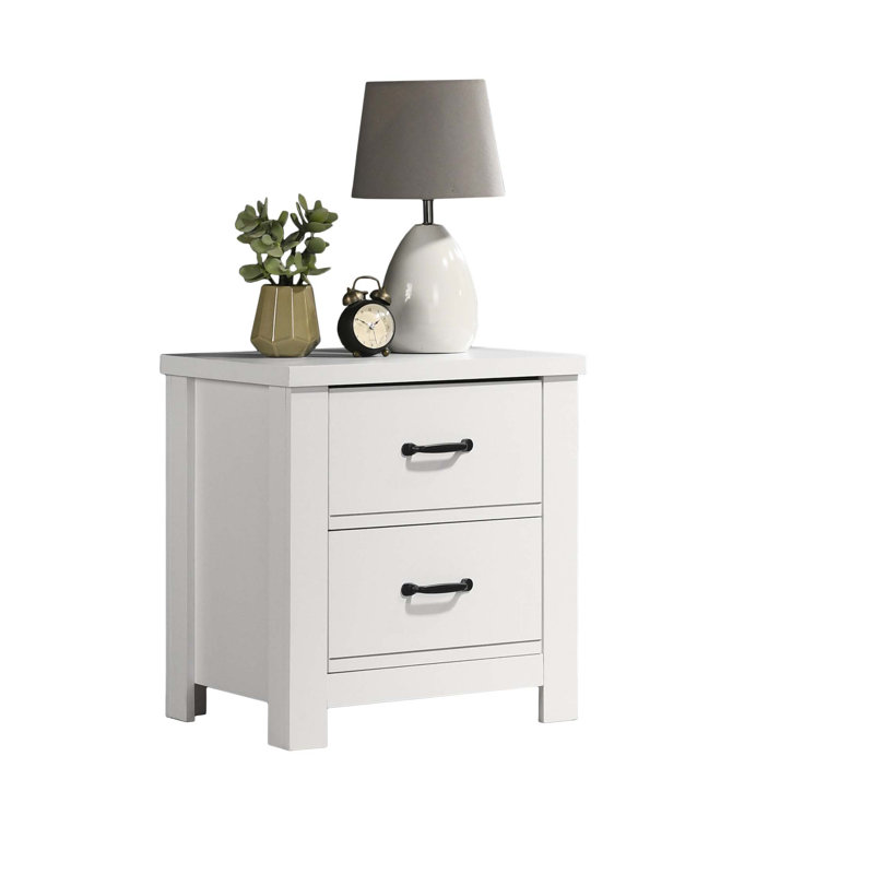 Cassini 21.5" 2-Drawer Nightstand Bedside Table