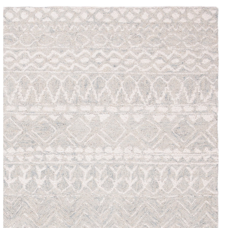 Heritage Hand Tufted Wool And Cotton With Latex Striped Rug, Square 5'